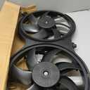 Dual Radiator Fan with Control Module Replacement for Pathfinder 2013-2017 Replacement for QX60 2014-2019 Replacement for JX35 2013 Replacement for 621-586 621586 214813JA2E NI3115149