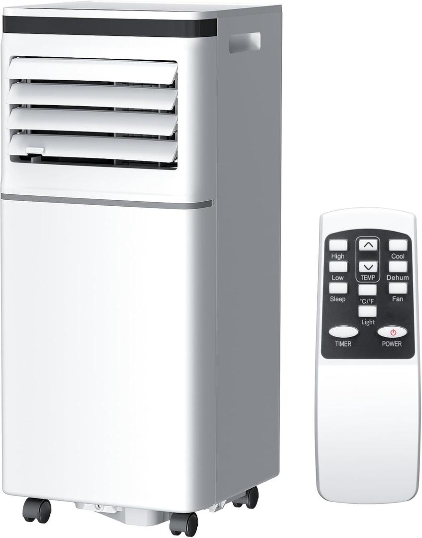 Antarctic Star 8000 Btus Portable Air Conditioners, 3-in-1 Free Standing Cooling AC Unit with Fan & Dehumidifier & Cools, Sleep Mode, 24H Timer, for Bedroom