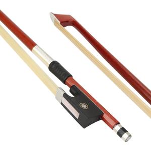 LMS Violin Bow Full Size 4/4 Brazilwood Violin Bows Lightweight Bow Well Balance Fiddle Bow Made with Ebony Frog Mongolian White Horse Hair for Violin Student Professional (4/4)