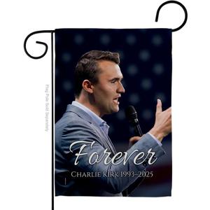 Forever Tribute 19932025 RIP Flag Yard Sign Wall Hanging Decor for Home Porch Charlie Kirk Quote Canvas Poster We The People Sign Freedom Patriotism Memorial Decoration Garden Remembrance Gift