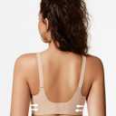 COCOMARTS Jelly Bras for Women No Underwire Scalloped Push Up Wireless Bralettes Seamless Soft Comfort Everyday Tshirt Bra (Beige, XXXL)