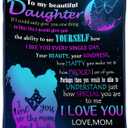 Daughter Gift from Mom, to My Daughter Blanket from Mom for Daughter, Halloween Christmas Birthday Gifts for Daughter (50" x 40")