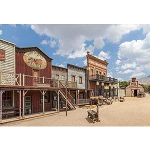 Yeele 15x10ft Western Town Backdrop West Cowboy Background for Photography Rural Countryside Wood House American Culture Photo Background Adults Party Studio Props