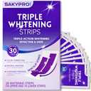 SAKYPRORAL Purple Whitening Strips, 90-Day Long-Lasting Results, Enamel Safe & Low-Sensitivity, Professional Teeth Whitening Strips with Non-Slip Dry Strip Technology (28 Count (Pack of 1))