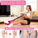 Pedal Resistance Band with Handle, 50 LBS Thickened Latex Tube Pedal Resistance Band with Soft Non-Slip Foam Foot Pedals for Women, Tension Rope Trainer for Abs, Legs,Home Gym Workout Equipment