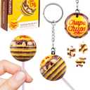 PieceRelax Chupa Chups X 3D Puzzle Keychain 24 Plastic Pieces - Chups My Flavor - Portable Key Ring Unique Gifts