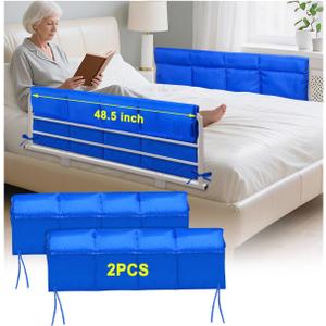 Bed Rail Padding Cushion for Hospital Bed Rails Pads Covers for Elderly Adults Safety Bed Guard Side Rails Bumper Sides Half Rail Cover Seniors Medical Bed Railings Pads Barrier Protector - 2PCS