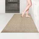 PURRUGS Machine Washable Kitchen Rug 32" x 48", Non-Slip/Skid Kitchen Runner Rugs & Floor Mats, Super Absorbent Soft Area Rugs for Sink, Kitchen & Laundry, Rolled Packaging, Beige
