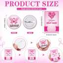 Cunno 120 Pcs Breast Cancer Awareness Button Pin on Pink Ribbon Cards, Include 60 Ribbon Badge Button 60 Hope Faith Cards for Women Breast Cancer Awareness Month Support Charity Supplies