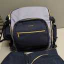 LOVEVOOK 40L Travel Backpack for Women & Men, Airline Approved Carry On Luggage with 3 Packing Cubes, TSA Overnight Bags, Waterproof Personal Item Bag, Weekender Essentials Backpacks fits 17" Laptop (Ink Blue-grey Blue-black)