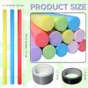 18 Pcs Pool Swim Noodles with Tapes 1.5 X 30 Inch Colorful Pool Jumbo Foam DIY Foam Noodle Toy Swords Kids Bulk Party Favors Supplies