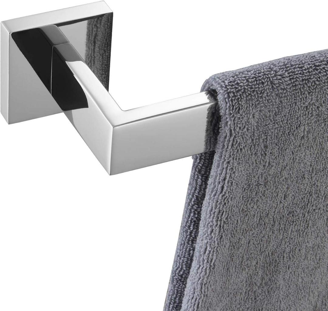 KOKOSIRI 24-Inch Single Towel Bar, Bathroom Kitchen Towel Holder, Wall Mounted SUS304 Stainless Steel Towel Rack, Polished Chrome, B4003CH-L24