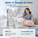 20x30x3 MERV 13 Air Filter Compatible with Zephyr VGF Series 20x30x3 Whole Home Deep Pleated Return Air Grille Filter, MERV 13 Air Filtration System, White 1 Pack