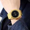 Men's Wrist Watches Stainless Steel Digital Watch Men, Hexagon Designer Watch for Men, Waterproof Watch with Alarm Date & Light