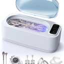 Ultrasonic Jewelry Cleaner Machine, 48KHz Ring Ultrasonic Cleaner, 4 Cleaning Modes - Suitable for Eyeglasses, Jewelry, Rings, Watchbands, Braces, Dentures, 13.5oz 304 Stainless Steel Tank for Gift