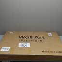 Framed Mountain Landscape Wall Art for Living Room, Large Watercolor Wildflower Scenic Artwork for Walls, 3 Piece Boho Foggy Nature Aesthetic Canvas Painting Print for Bedroom Office Kitchen, 24x36 In