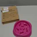 MateeyLife Slow Feeder Dog Bowls 2PCS, Anti-Choking Puzzle Dog Food Bowls, Anti-Slip Interactive Feeding Slow Down Eating, Bloat Stop Maze Dishes for Medium Breeds Pink&Purple