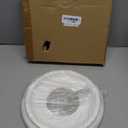2 Pieces Molded PU Ceiling Medallion,Ceiling Light Cover Plate,Hole Cover for Light Fixtures and Ceiling Fans, 9.8"OD x 4"ID x 0.94"P (Fits Canopies up to7-1/4"),White