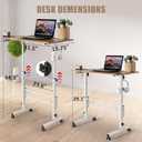 SIDUCAL Small Standing Desk Adjustable Height, Small Mobile Stand Up Desk with Wheels, Rolling Desk for Standing or Sitting, Portable Computer Desk for Walking Pad