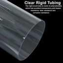 Piutouyar Round Clear Rigid Tubing Pipe,3.78 Inch (96 mm) ID x 4 Inch (100 mm) OD x 12 Inch (305 mm) Length Rigid Tubing Plastic Polycarbonate Tube