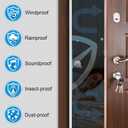 20 Feet Rubber Weather Stripping Door Seal, Extra Thick D-Shape Self Adhesive Door Seal Large Gap Door Weather Strip for Window Door Frame Insulation Soundproofing Blocks Cold Drafts Noise - White