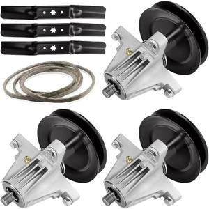 54 Inch Deck Rebuild Kit for Cub Cadet/MTD RZT L54KH S54 L54 S54KH for Craftsman Z6600, 3 Spindles 618-06978 918-06978, 3 Blade 942-05056 742-05056A, 148 5/8 Inch Belt 954-04329 754-04329