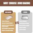 2 Pack Jelly Roll Pan 15x10 Inch, Diamond Texture Nonstick Cookie Sheet, 0.8mm Thick Heavy Duty Steel Baking Tray, Commercial Gold Baking Pans