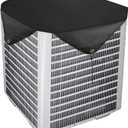 Air Conditioner Covers for Outside Units, Central AC Cover for Outdoor Unit Heavy Duty Water-Resistant Top Cover 32 x 32 Inch, Black