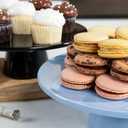 The Cake Stand 10 Inch Gloss Ceramic Pedestal Cake Stand, Modern Footed Dessert Stand for Cakes, Cupcakes, Cookies & More (Rose)
