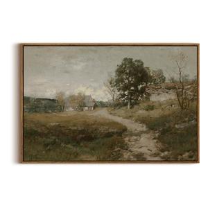 InSimSea Framed Canvas Wall Art, Vintage Countryside Landscape Farmhouse Decor, Wall Art for Living Room, French Country Decor, 24"x36"