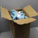 Collapsible Baby Bathtub for Newborns with Thermometer and Soft Floating Cushion Portable and Foldable Travel Baby Bath Tub for Infants to Toddler 0-36 Month (Blue)