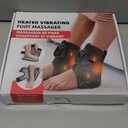 2PCS Cordless Neuropathy Foot Massager, Ankle Heating Pad for Pain Relief, Rechargeable Foot and Ankle Massage for Circulation, Heated Ankle Wrap, Black