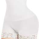 Werena Tummy Control Shapewear Shorts for Women Seamless High Waist Body Shaper Panties Shaping Underwear Under Dress (White, M)