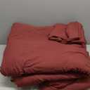 SLEEP ZONE King Size Comforter Set, Fluffy Lightweight and Breathable Bedding Set with 1 Comforter and 2 Pillow Shams, Burgundy