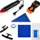 WILLBOND Emblem Removal Tool Kit Vinyl Wrap Kit Plate Line Remover with 5m PE Cord Heat Gun Razor Blade Scraper Squeegee Scratch Repair Paste Applicator Sponge Towel for Car Wrapping Film Installation