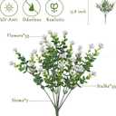 NETAP Outdoor Artificial Flowers UV Resistant, 20 Bundles Fake Realistic Floral Greenery Plants for Outside Porch, Window Boxes, Garden, Yard, Inside Home Table Decor, White