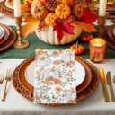 200 PCS Thanksgiving Pumpkin Napkins - 3 Ply Heavy Duty Fall Pumpkin Paper Napkins - Thanksgiving Disposable Hand Towels Napkins for Friendsgiving Table Decor Party Supplies
