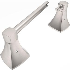 Brushed Nickel Toilet Paper Holder Bathroom Double Post Pivoting Tissue Roll Holder Stainless Steel and Zinc Alloy Wall Mount