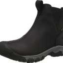 KEEN Women's Greta Chelsea Mid Height Waterproof (8.5, Black/Steel Grey)