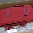 American Mahjong Tile Set, 166 Premium White Tiles, 4 All-in-One Color Rack/Pushers, Complete Mahjong Tiles Set Red Carrying Bag, 10 inches x 21 inches x 5.1 inches