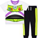 Disney Toy Story Woody and Buzz Lightyear Boys Short Sleeve T-Shirt and Pants Set for Toddler and Little Kids (5)