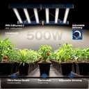 ECOHOM 500W LED Grow Light, Full Spectrum Dimmable Daisy Chain, Pro Bar Style for 4x4ft Grow Tent, Foldable & Hanging Growing Lamp for Indoor Plants Seedlings, Veg and Bloom