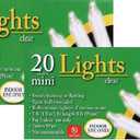 20 Count Mini Light 2 Pack - Clear, 5 Feet, Indoor, Incandescent, String Lights