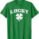 Vintage Style Lucky Clover St Patrick's Day T-Shirt S