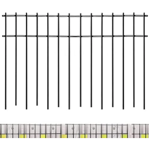 Moeput 5 Pack No Dig Animal Barrier Fence 24x15 Inch Dog Digging Fence Barrier Underground Decorative Garden Fencing with 2-inch Spike Spacing Bottom Fence Barrier for Outdoor Garden Yard Patio
