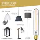 Tubular E26 LED Bulb 4W Equal 40 Watt Warm White 2700K E26 Edison AC120V 400lm Tube T9 T10 LED Light Bulb for Rustic Pendant,Chandeliers,Wall sconces 4Pack