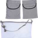 Adjustable Mastectomy Drain Holder Drainage Pouch with Shower Bag for Breast Surgery Mastectomy Breast Reduction Augmentation Post-Surgery Recovery Support Patient Care Kit (Gray)