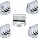 W11122880 Stove Knobs Replacement for Whirlpool Stove Knobs W10862482 Gas Range Knob WFG520S0FS0 WFG745H0FS1 WFG770H0FZ0 WFG520S0FS1 Whirlpool Gas Stove Oven Parts Burner Control Knobs 5Pcs Silver