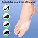 Bunion Corrector with 2 Toe Straps Set for Women Men Big Toe Straightener 4 Angles Adjustable Bunion Splint Pain Relief Hallux Valgus Correction (Silver)