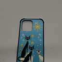 Phone Case Compatible with iPhone 14 Pro Max - Wireless Charging Compatible,S Mid Century Cat TPU Bumper and Hard PC Pattern Back Case